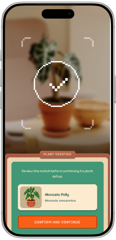 Instant plant identification screen